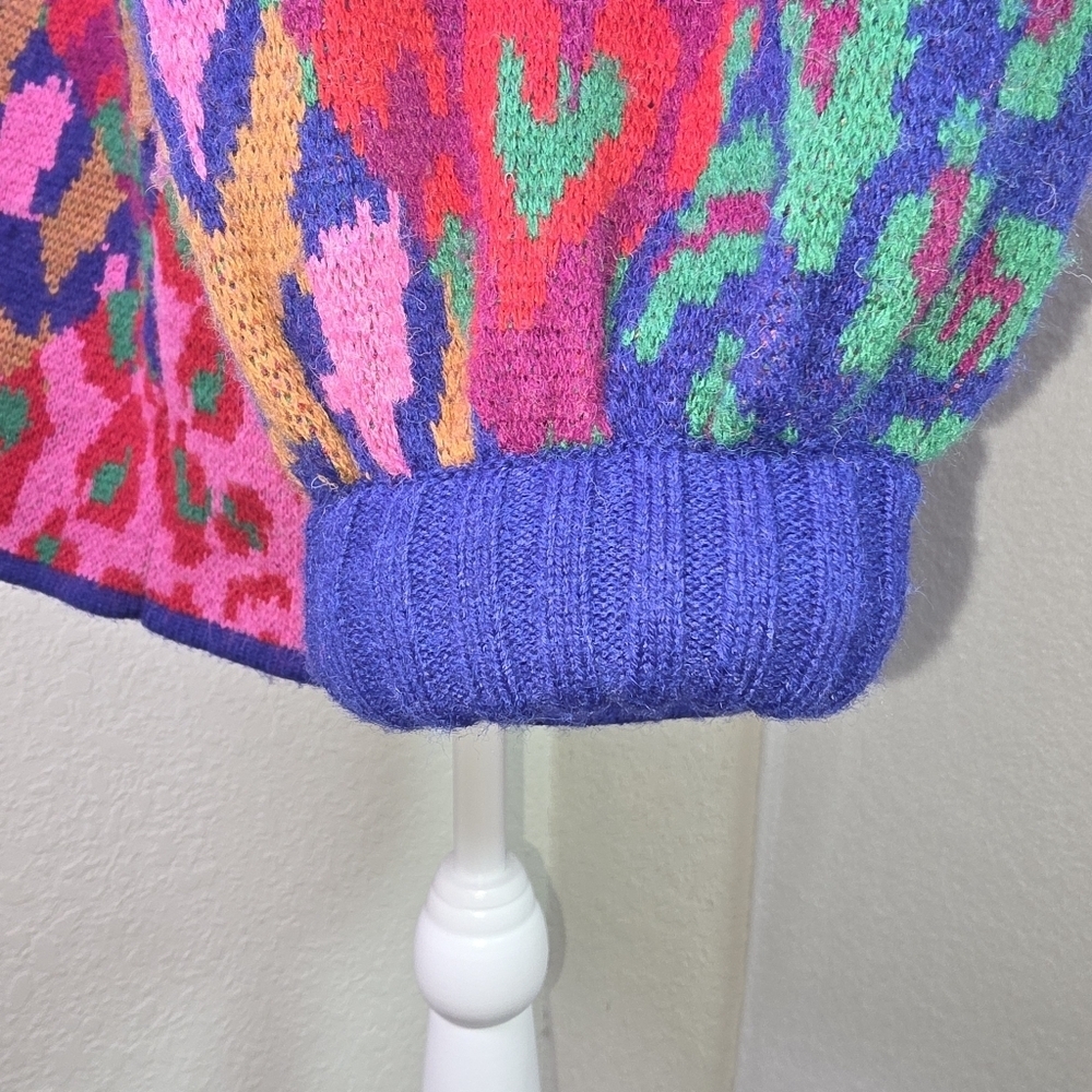 Farm Rio Mixed Leopard Pop Sweaterdress Multi Size L NWT - Picture 8 of 15